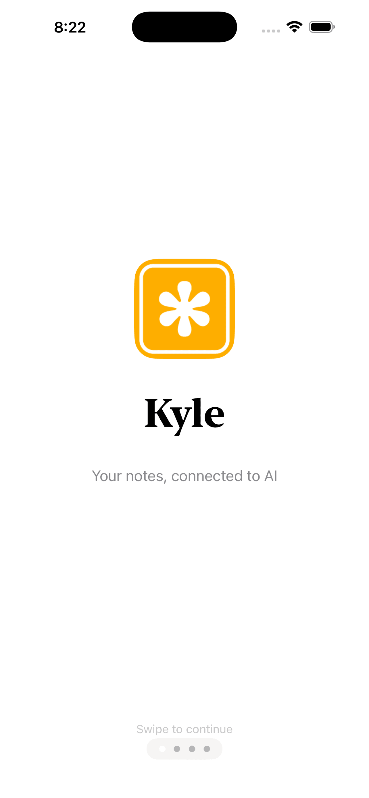 Kyle onboarding — your notes, connected to AI