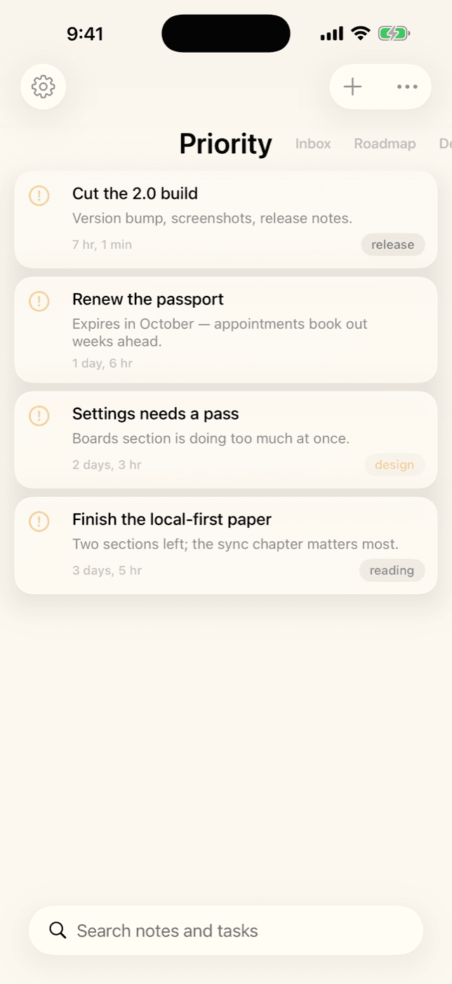 The Priority board — priority tasks from every board